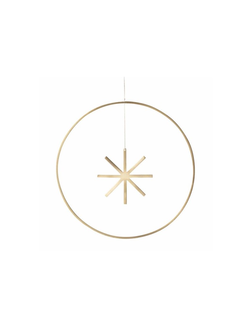 Ferm Living christmas ornament - winterland brass star - Large