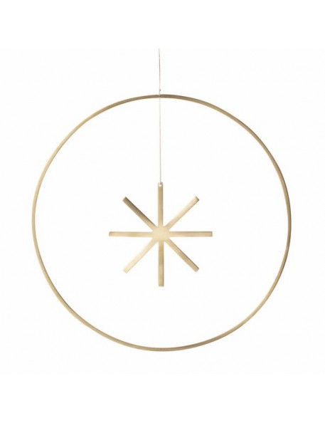Ferm Living christmas ornament - winterland brass star - Large