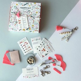 Creative kit : Create your bag charms (x3) - pink