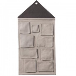 ferm living house wall storage grey
