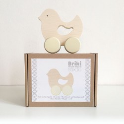 wooden baby toy - birdie - by briki vroom vroom