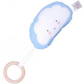 Baby rattle + ring blue cloud by A Little Lovely Company