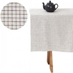 nappe rectangulaire lin lavé : carreaux "Jenn" (145x250cm) | FOG LINEN