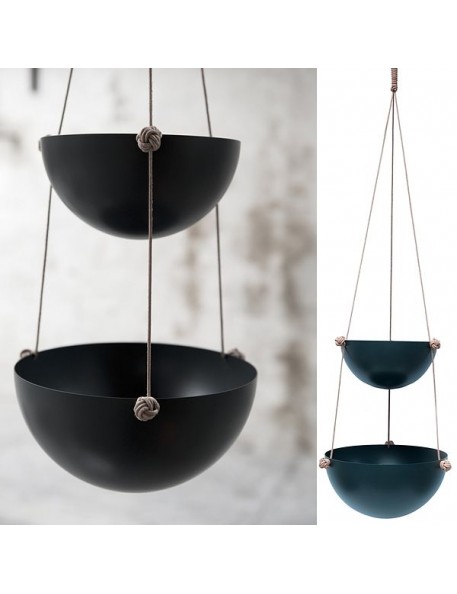 Oyoy | rangement à suspendre "pif paf puf": noir (medium)