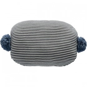 OYOY bonbon cushion : black & white / blue