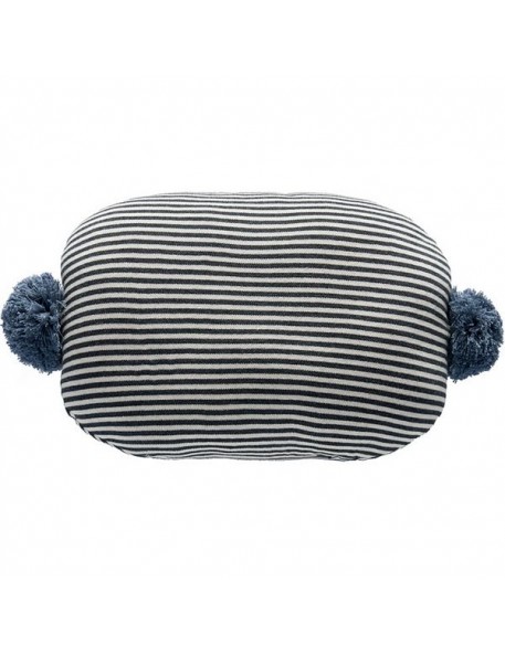 OYOY bonbon cushion : black & white / blue