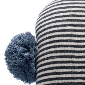 Coussin bonbon, noir/blanc/bleu - Oyoy