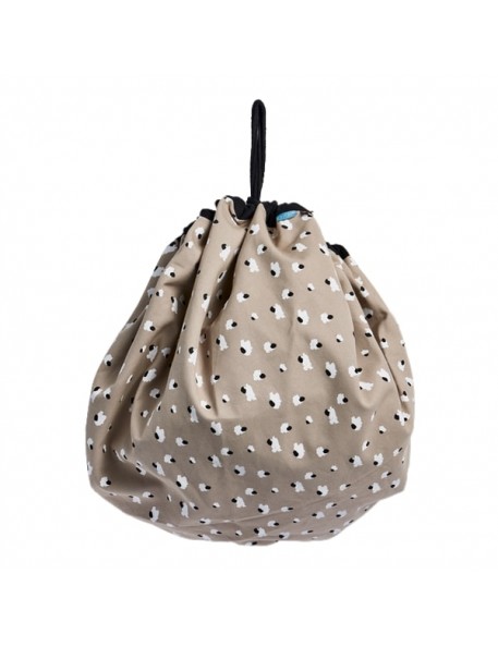 Sac à jouets enfant Oyoy Mini beige – rangement et tapis de jeu