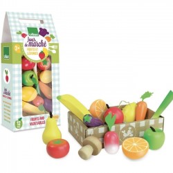 wooden play fruit and vegetables