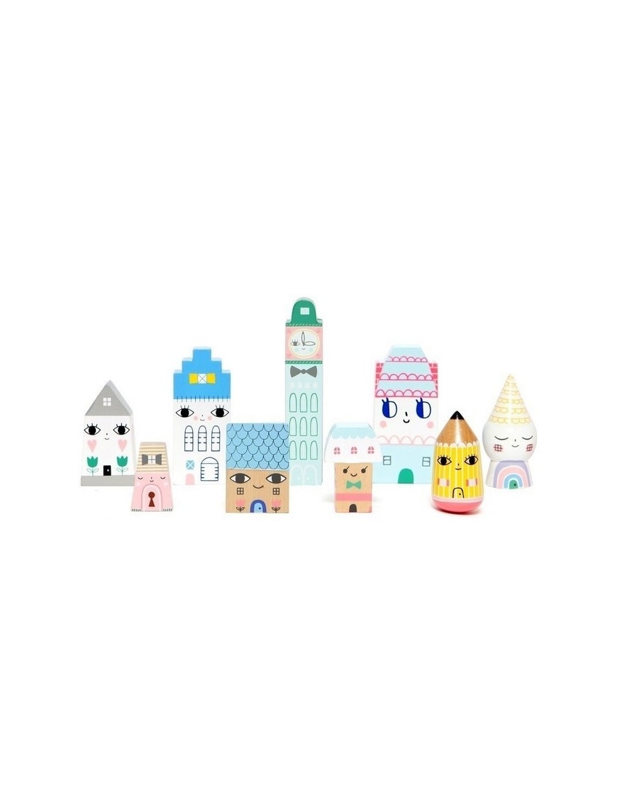 figurines en bois : "Suzi's city" - Petit Monkey