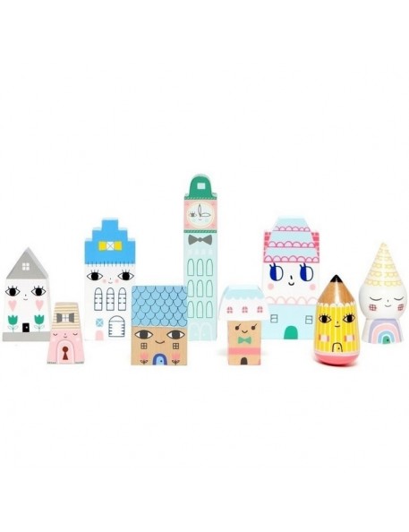 figurines en bois : "Suzi's city" - Petit Monkey