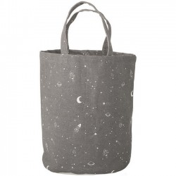 Bloomingville - panier coton gris : "espace" (Ø30xH40 cm)