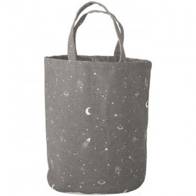 Bloomingville - dark grey storage basket "moon & star" Ø30xH40 cm