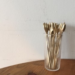 Brass dessert fork FOG LINEN
