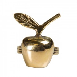 napkin ring : apple (gold) - On Interior