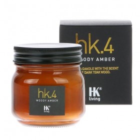 Bougie parfumée naturelle, ambre boisée HK Living
