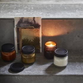 glass soy candle "spicy cinnamon" - HK Living