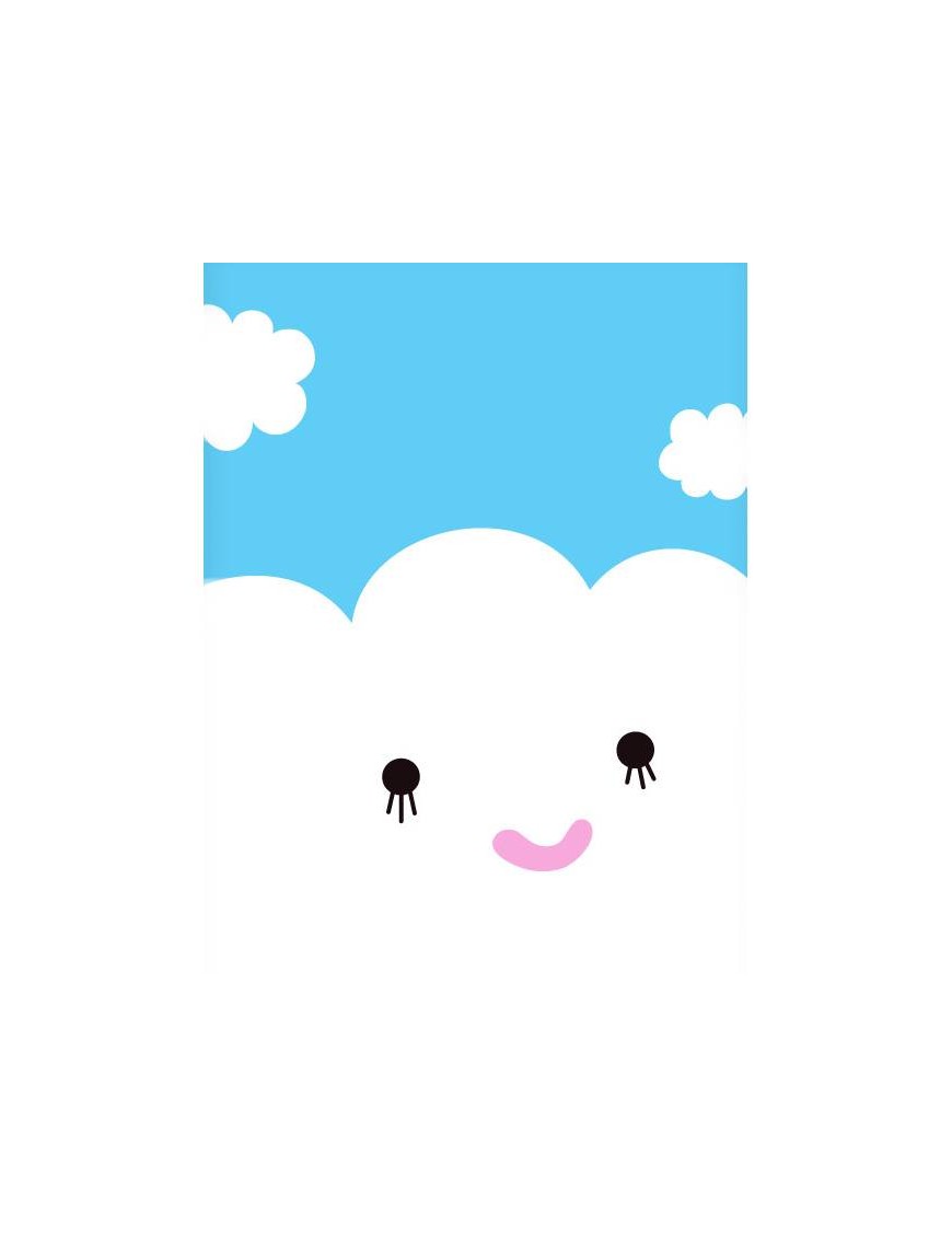 NOODOLL Affiche "happy Cloud" (A2 : 42x59cm)