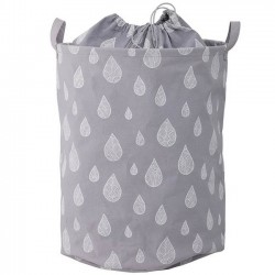 Bloomingville - grey cotton storage basket "drops" Ø30xH40 cm