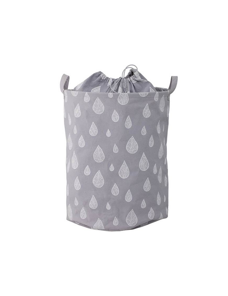 Bloomingville - grey cotton storage basket "drops" Ø30xH40 cm