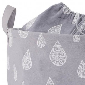 Bloomingville - grey cotton storage basket "drops" Ø30xH40 cm