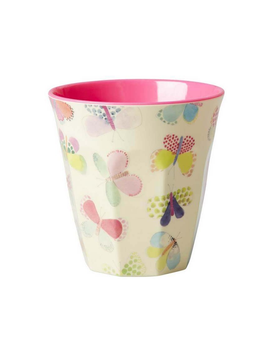 Rice - melamine cup: butterfly (medium)