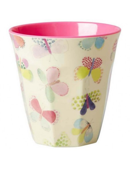 Rice - melamine cup: butterfly (medium)