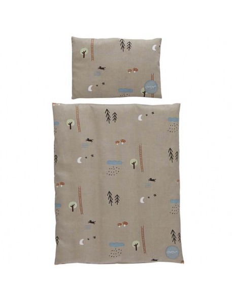Linge de lit poupon original motif foret oyoy living design Linge de lit poupon original motif foret oyoy living design