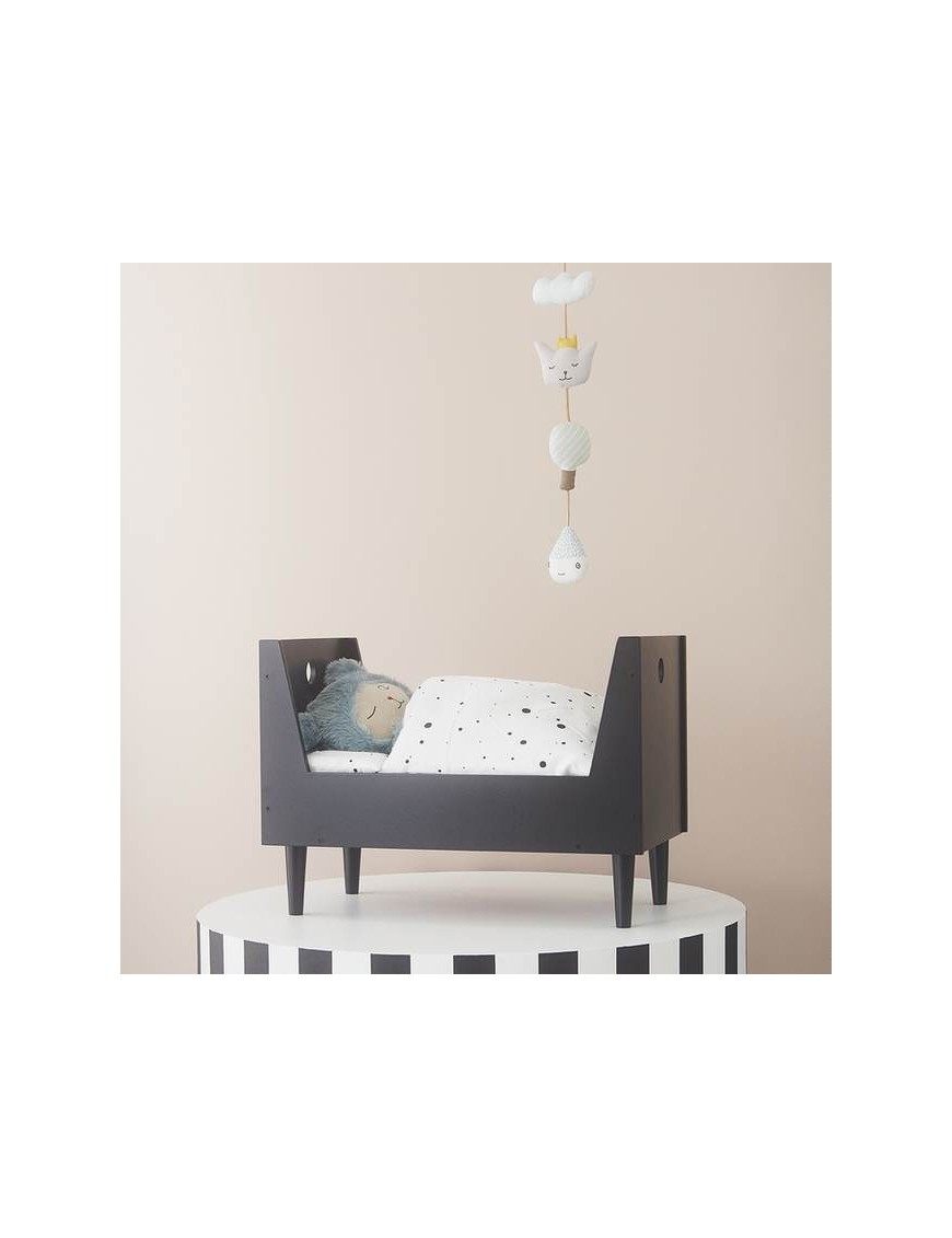 Lit De Poupee Retro Gris Fonce Oyoy