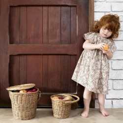 Panier Olli Ella "Little apple" rotin naturel