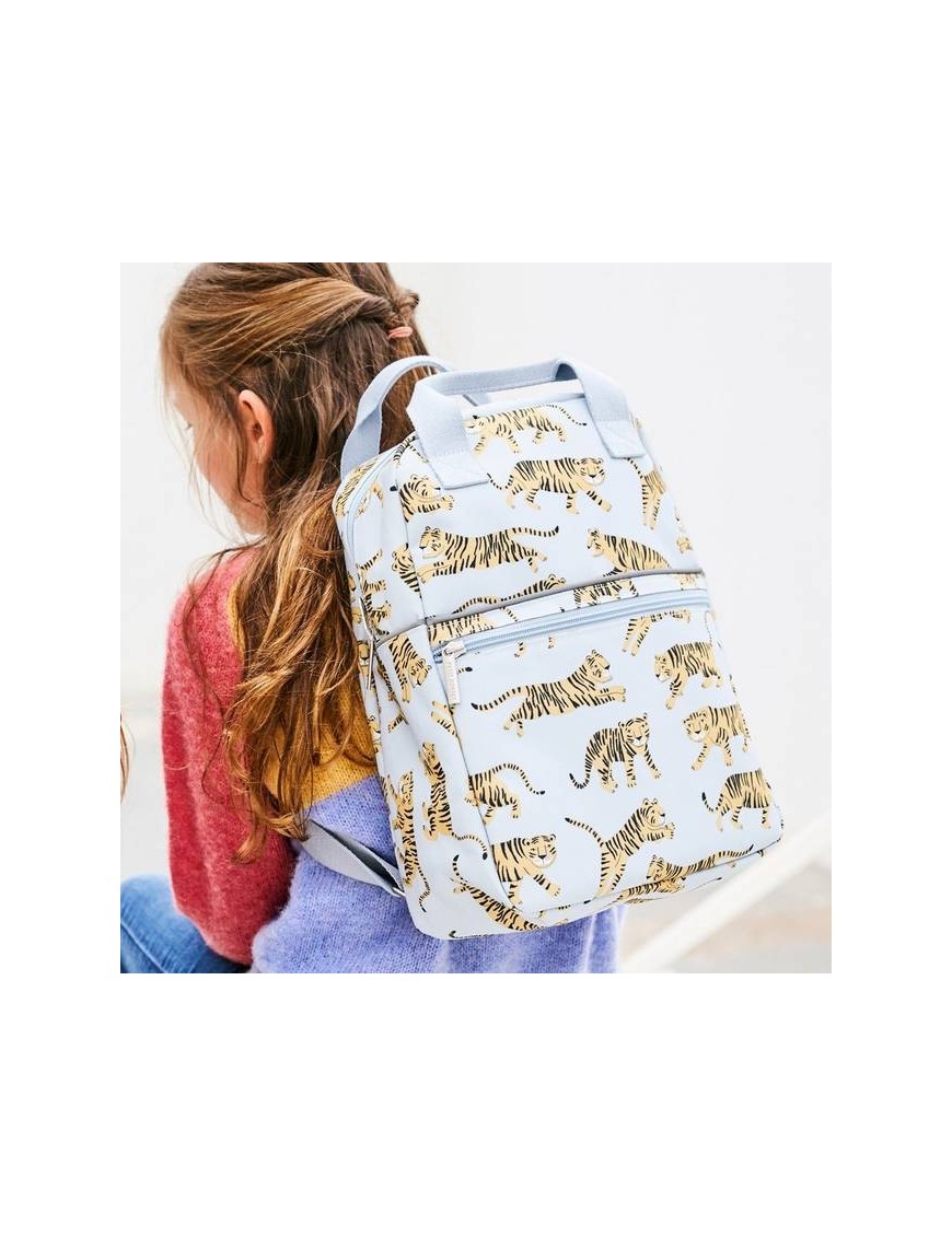 Petit Monkey - backpack tiger - grey