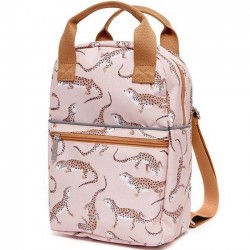 Petit Monkey - backpack leopard/gecko - pink