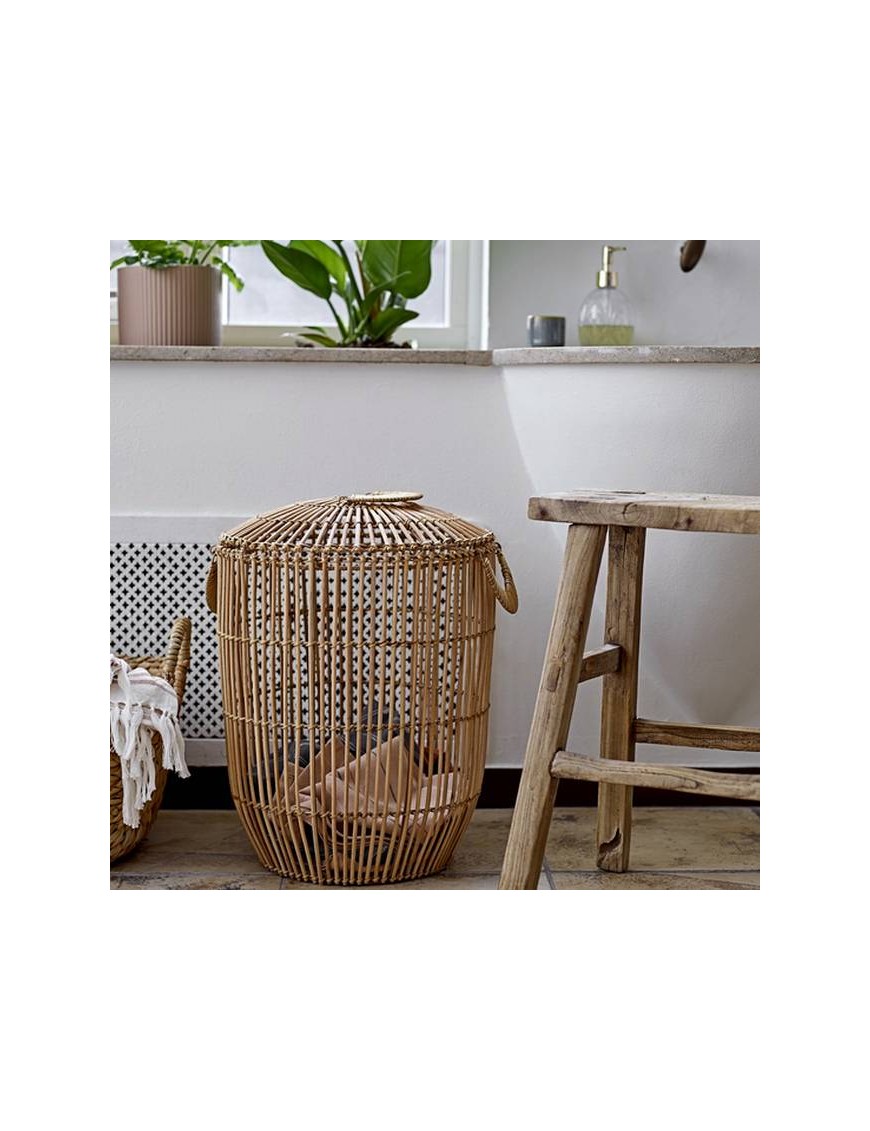 Bloomingville rattan basket with lid (set of 2)