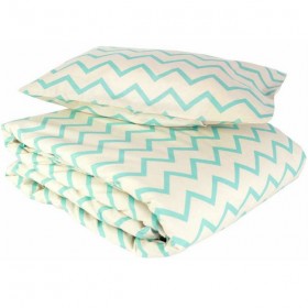 NOBODINOZ Kids Bedding set with green zig zag