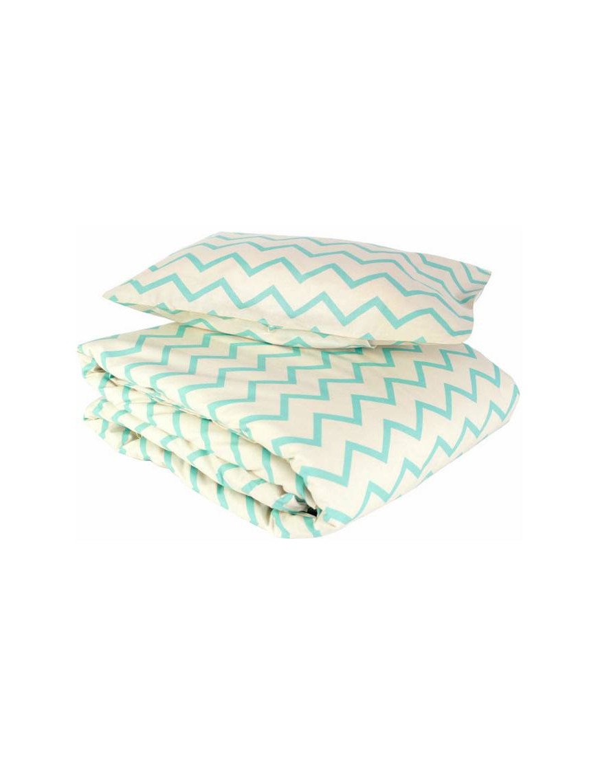 NOBODINOZ Kids Bedding set with green zig zag