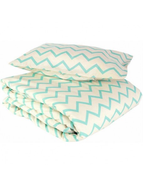 NOBODINOZ Kids Bedding set with green zig zag