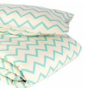 NOBODINOZ Kids Bedding set with green zig zag