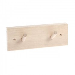 rack with 2 wooden hook (19cm) - Iris Hantverk