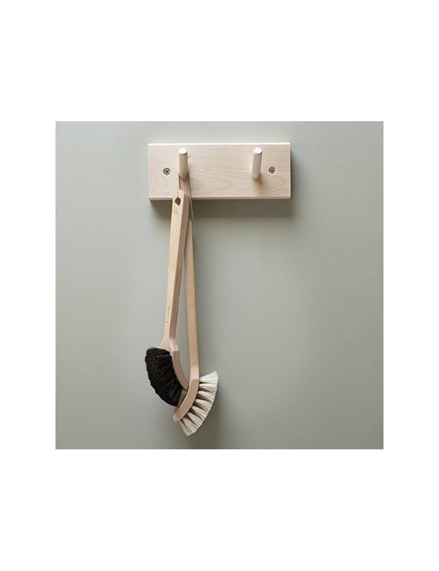 rack with 2 wooden hook (19cm) - Iris Hantverk