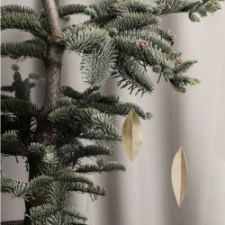 Ferm Living - brass leaf (x4) christmas ornament