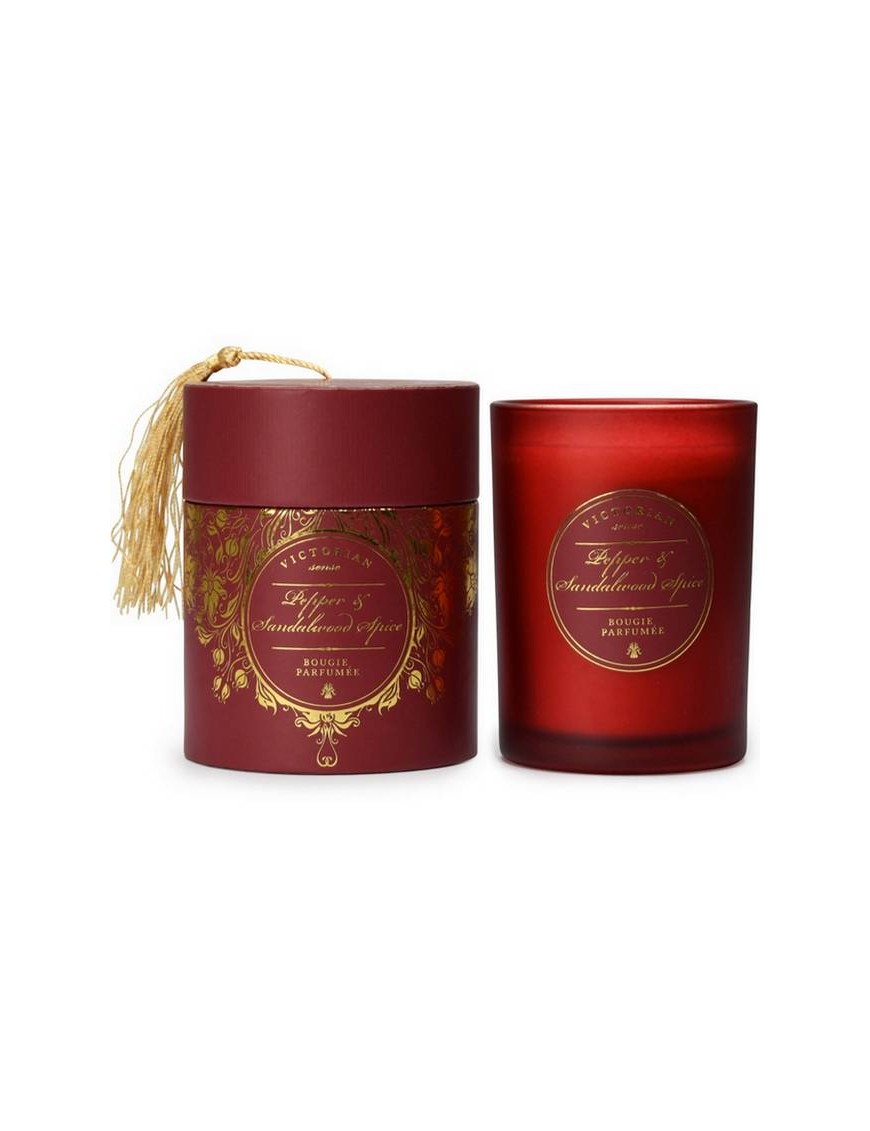 Bougie de Noël "Poivre & Santal" (45h) - Victorian