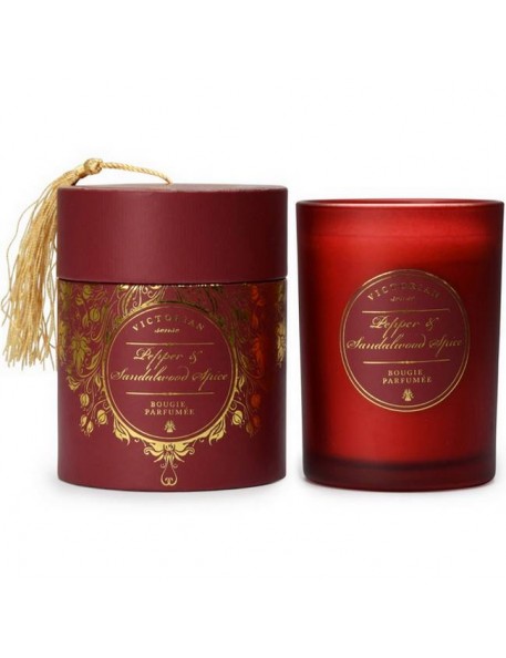 Bougie de Noël "Poivre & Santal" (45h) - Victorian