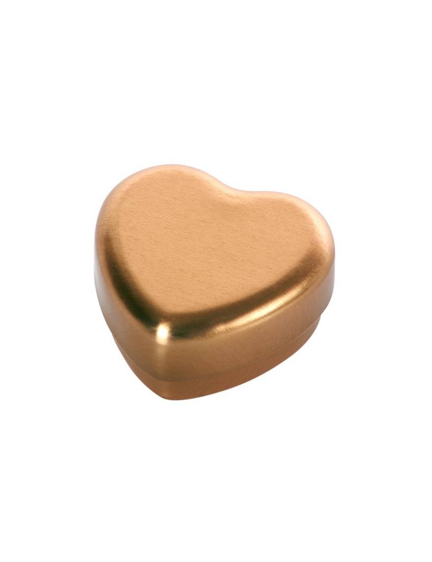 Petite boîte forme coeur, métal or - Maileg