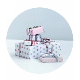 MAILEG - Giftwrap, multi dots (10m)