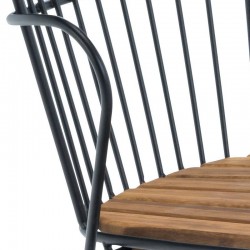 Chaise de jardin noire design