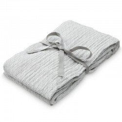 CamCam gift box : swaddle & rattle, grey waves