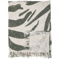 Bloomingville palm leaf cotton throw