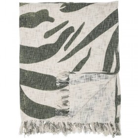 Bloomingville palm leaf cotton throw