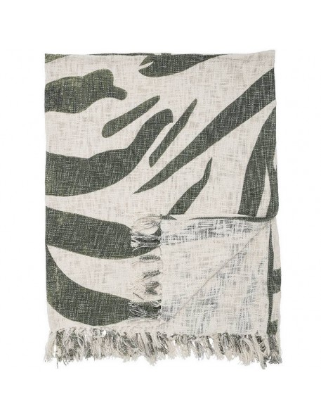 Bloomingville palm leaf cotton throw