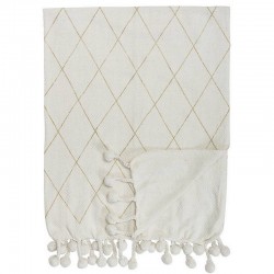 Bloomingville palm leaf cotton throw